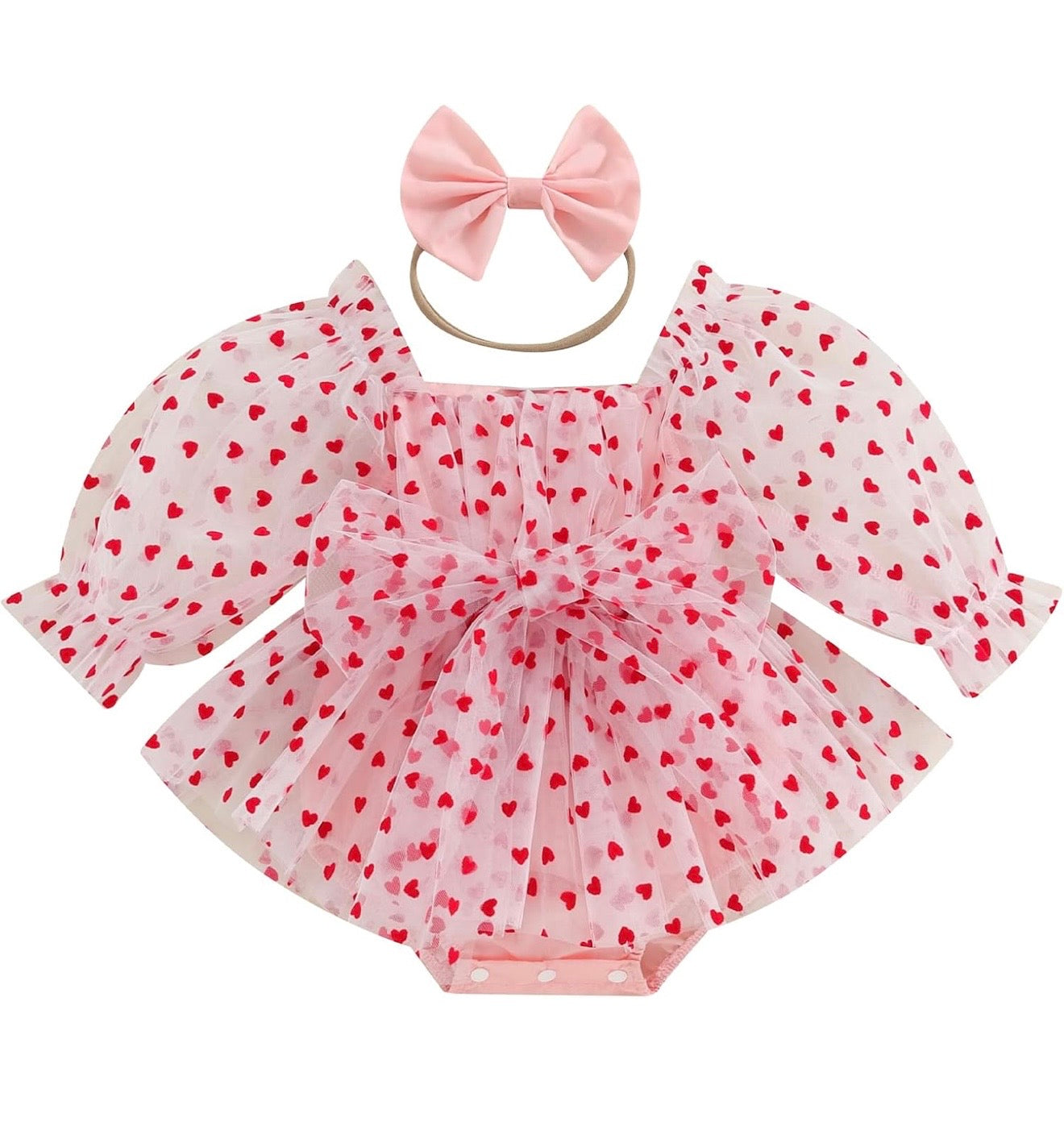 Valentine Pink Hearts Dress