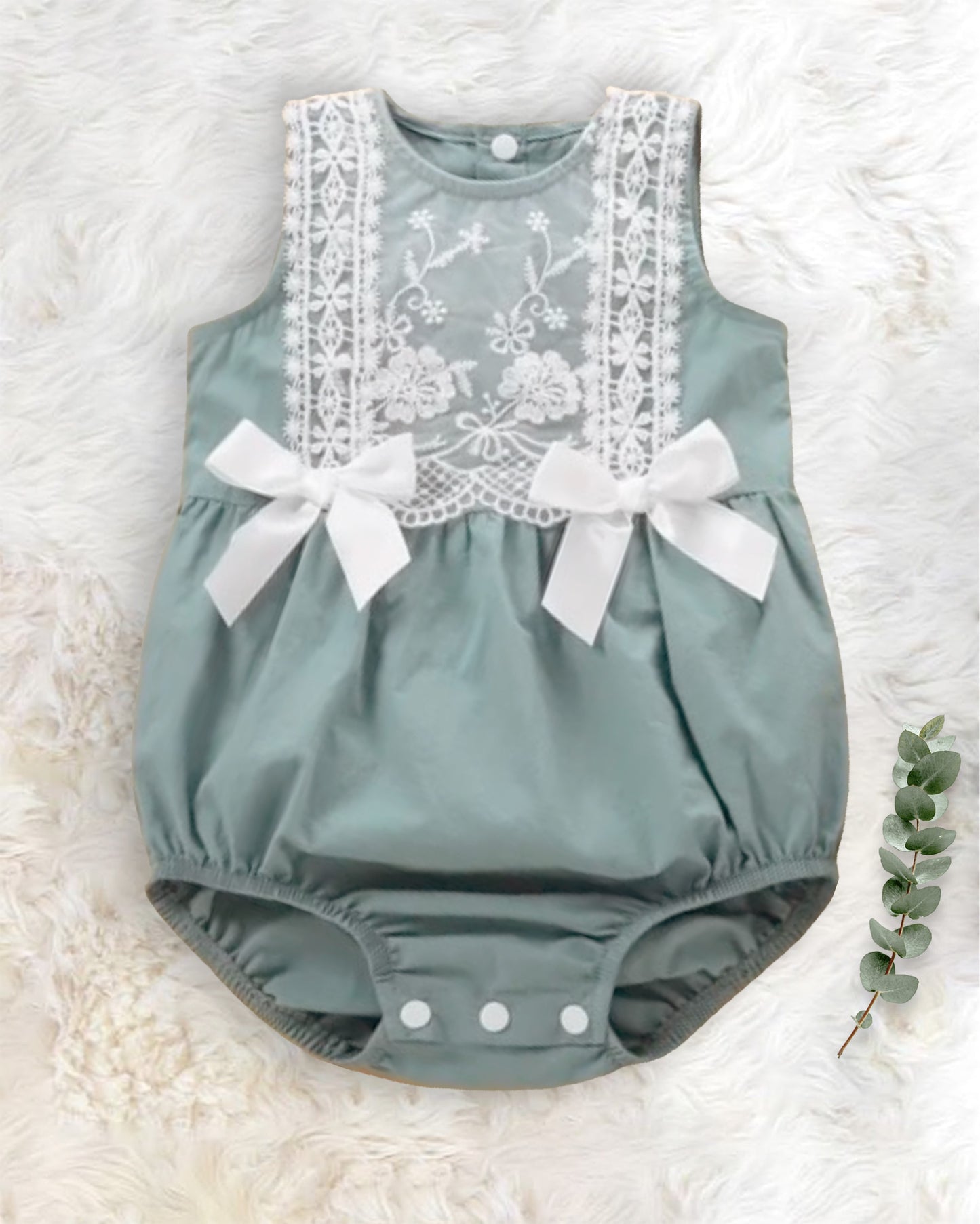 Green Lace Romper(SALE)