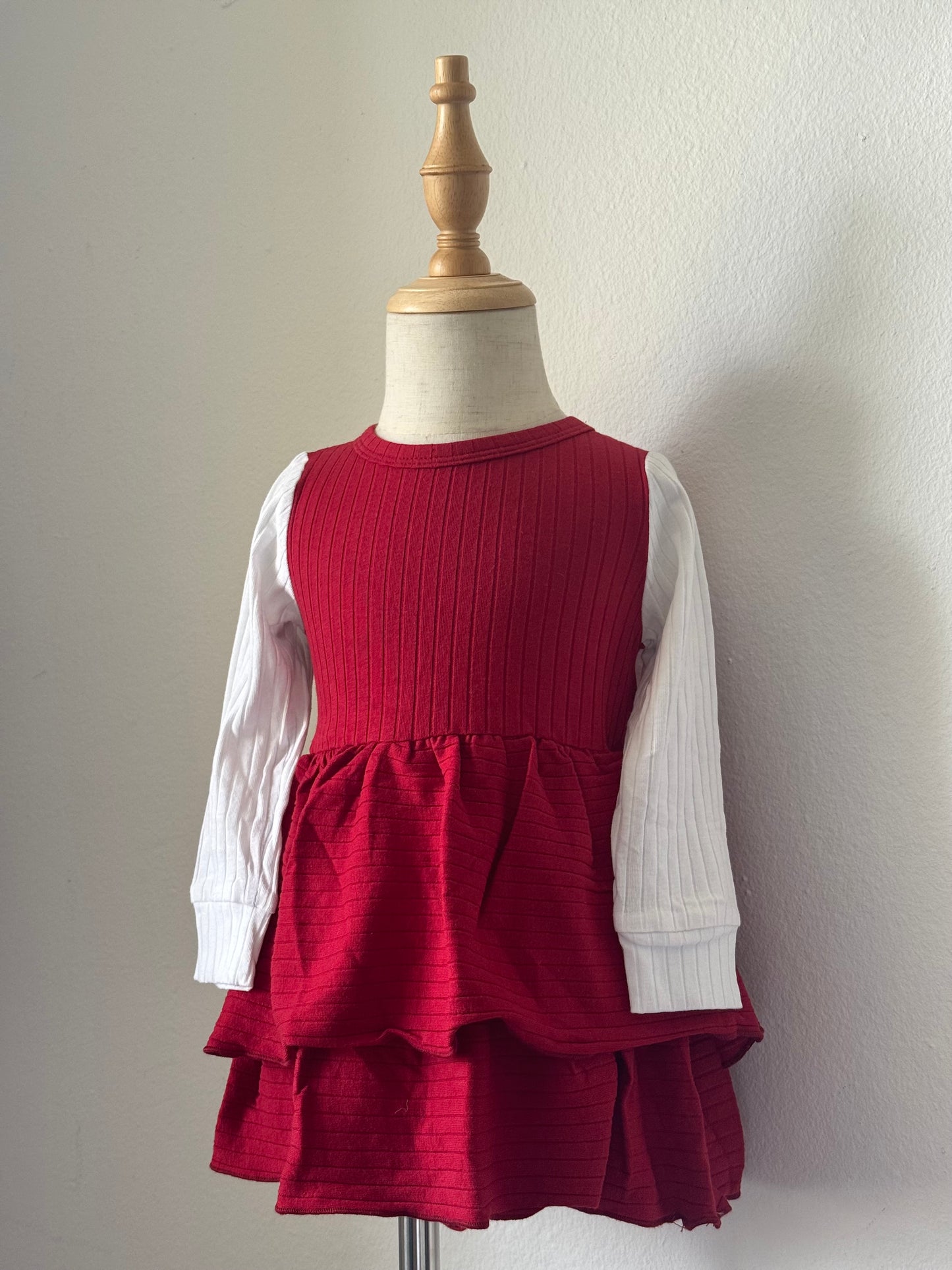 Red ColorBlock Dress