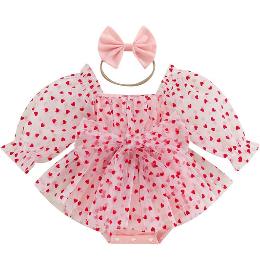 Valentine Pink Hearts Dress