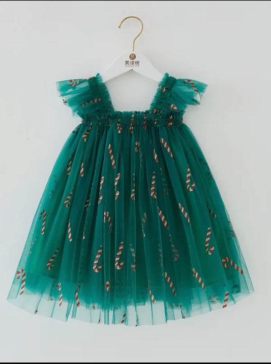 Candy Cane Green Dress
