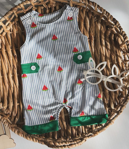 Watermelon Print Overol