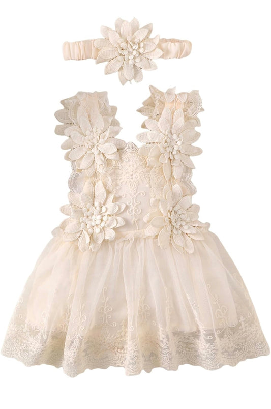 Flower Cream Dress