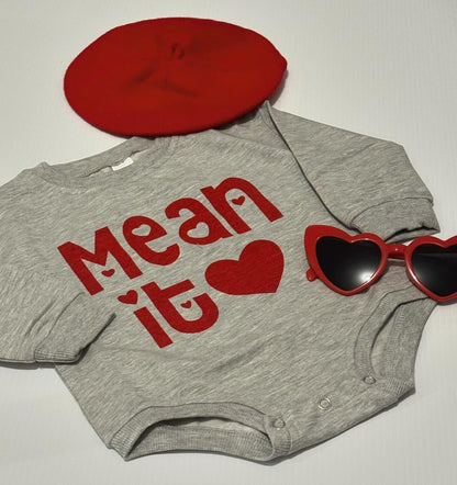 Valentine Mean It Onesie