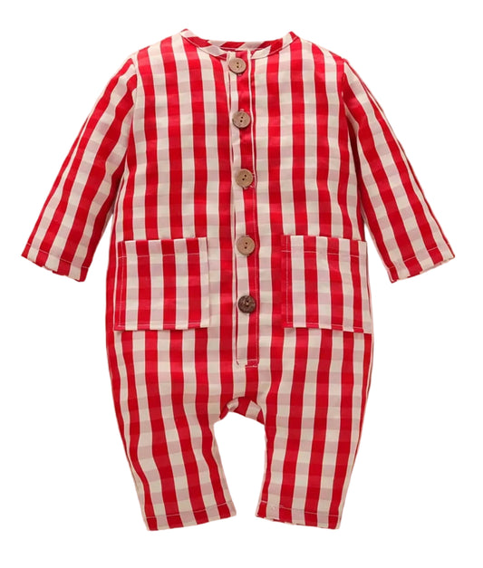 Gingham Boy Romper (Sale)